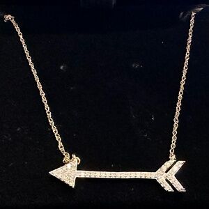 Yellow Gold Arrow Necklace